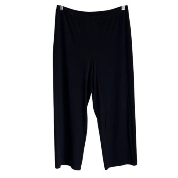 Eileen Fisher Pull On Wide Crop Pant in Black - S - Picture 1 of 6